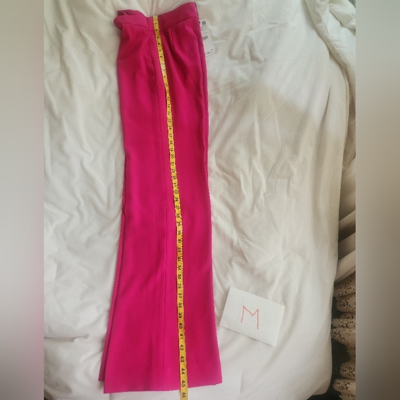 Zara Co-ord Set tuxedo collar blazer + Pants Zw Collection neon fuschia sz M NWT - Picture 15 of 16